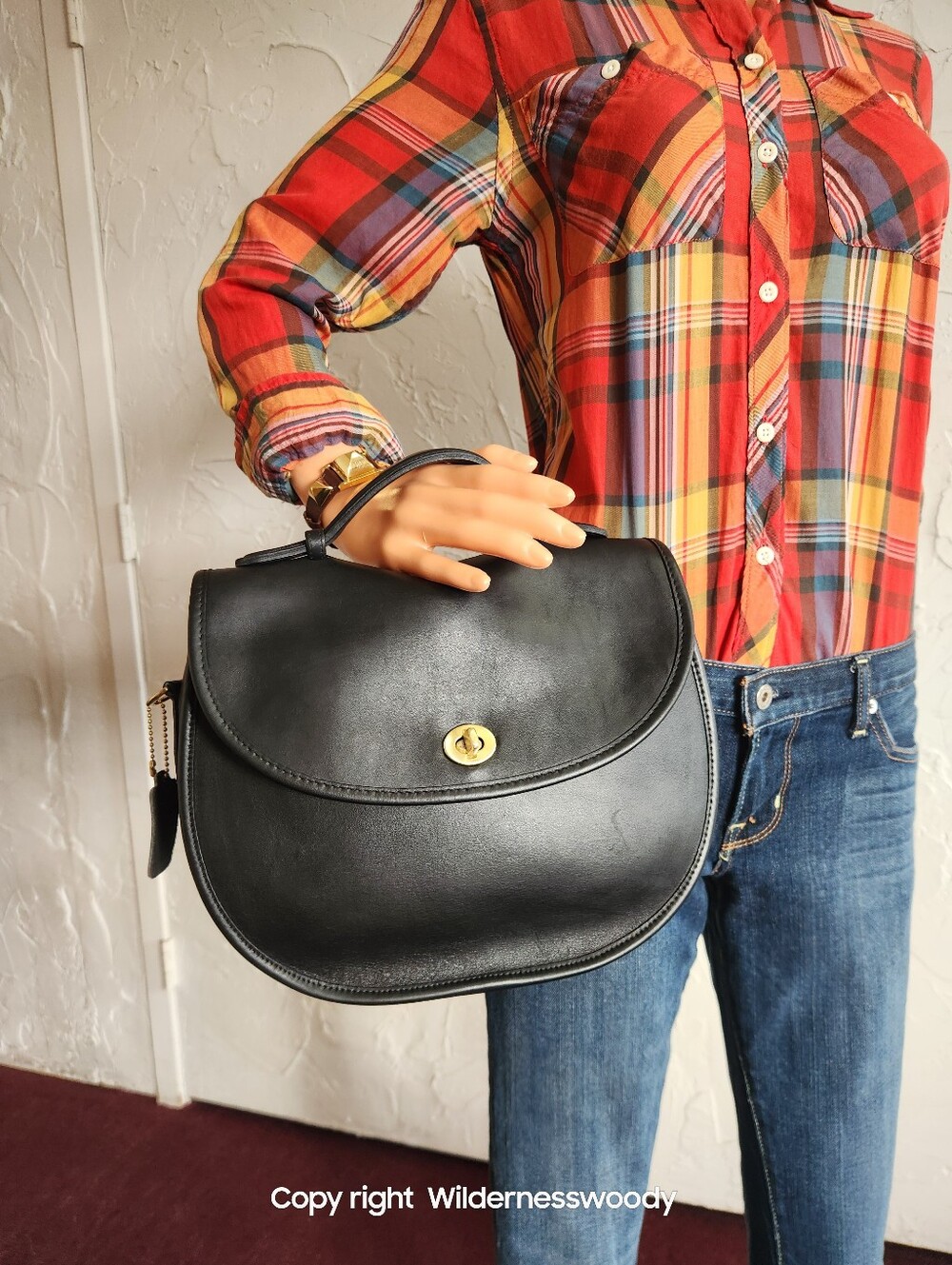 Coach Plaza Bag - The Bistro Bag, #9865 Black, 1980's To Early 1990's, Large - Picture 2 of 16